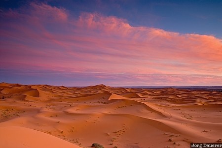 Erg Chebbi Adrouine, clouds, Erg Chebbi, evening light, Meknès-Tafilalet, Merzouga, Morocco, Marokko