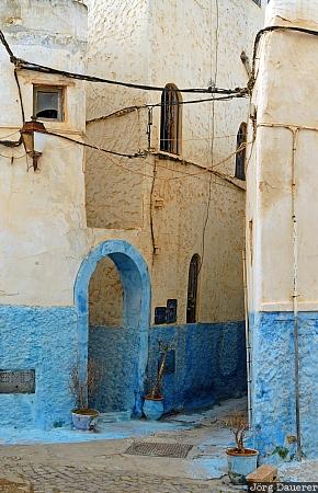 Morocco, Ouda&iuml;a, Rabat-Sal&eacute;-Zemmour-Za&euml;r, blue, door, Kasbah des Oudaias, wall, Rabat, Marokko, Rabat-Sale-Zemmour-Zaer