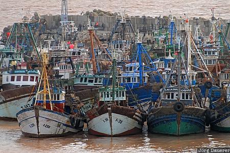 Essaouira, Marrakech-Tensift-Al Haouz, Morocco, Atlantic ocean, boats, coast, fishing boats, Marokko