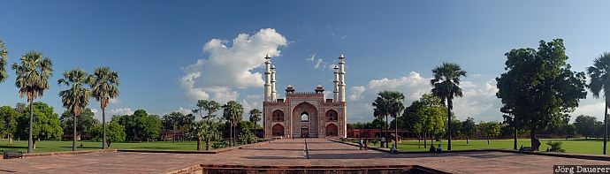 India, Uttar Pradesh, Sikandra, clouds, sky, blue sky, tree