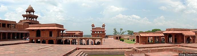 India, Uttar Pradesh, Sikri, clouds, sky, blue sky, palace