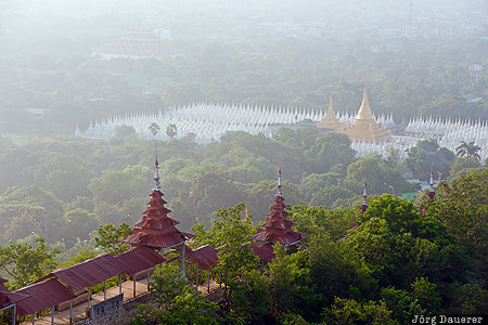 Mandalay, MMR, Myanmar, burma, fog, green, mandalay hill, Mandalay Region