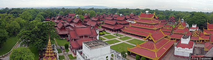 Burma, Mandalay, Mandalay Palace, Mandalay Region, MMR, Myanmar, red