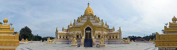 blue sky, Buddha tooth relic pagoda, burma, MMR, Myanmar, Swe Taw Myat Pagoda, Tadagale, Yangon Region, Yangon