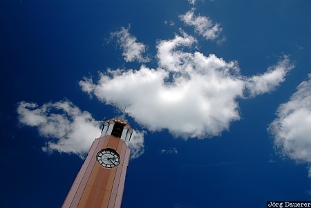 Gisborne Clock Tower New Zealand, Gisborne, North Island, blue sky, clock tower, clouds, eastland
