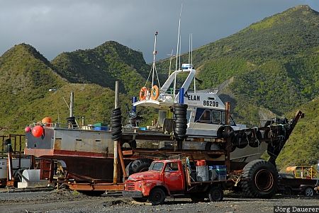 Ngawi, New Zealand, Pirinoa, boat, fishing, green, hills, Neuseeland