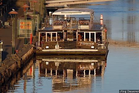 Boat on the Yarra River, Australia, Victoria, Melbourne, sea, pier, boat, Yarra River, river, water