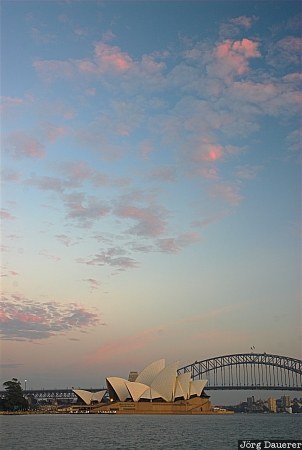 New South Wales, Australia, Sydney, red clouds, sky, opera house, bridge, Australien, Down Under, NSW