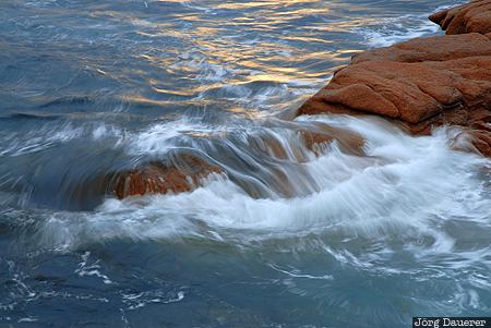 water, flowing water, rocks, rock, sunrise, morning light, tasman sea, Australia, Tasmania, Australien, Down Under, Tasmanien