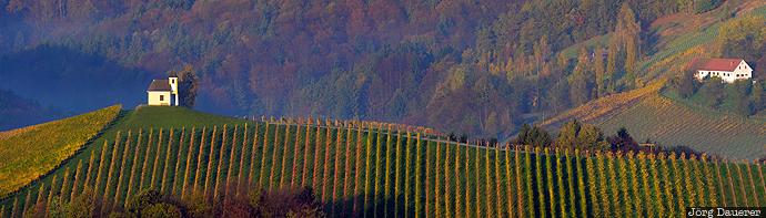 Austria, AUT, autumn, chapel, church, Dreisiebner Kapelle, evening light, &Ouml;sterreich, Oesterreich