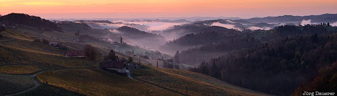 Austria, AUT, clouds, fog, hills, mountains, silhouette, &Ouml;sterreich, Oesterreich