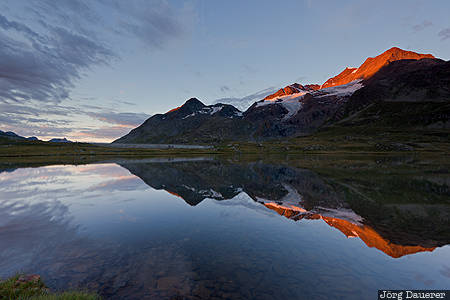 Bernina Hospiz, CHE, Kanton Graub&uuml;nden, Ospizio Bernina, Switzerland, alpenglow, Bernina pass, Graub&uuml;nden, Schweiz, Graubuenden