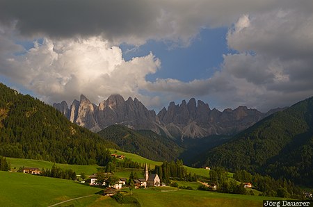 ITA, Italy, Lasei, Sant'Andrea In Monte, Trentino-Alto Adige, church, clouds, Italien, Italia