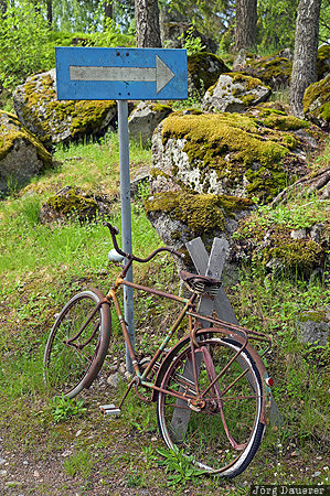 FIN, Finland, Kankaala, Puumala, Southern Savonia, bicycle, blue