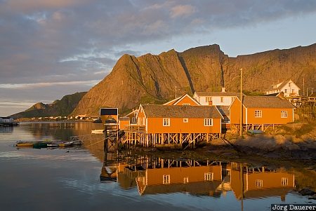 Clouds over Sakrisøy Nordland, Norway, Reine, archipelago, island, Lofoten, Moskenesøy, Norwegen, Norge
