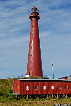 Andenes, Andenes Fyr, And&oslash;ya, blue sky, clouds, lighthouse, Nordland, Norway, Norwegen, Norge