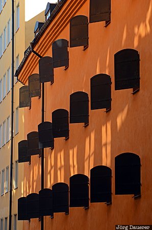 Gamla Stan Gamla Stan, Stockholm, SWE, Sweden, Tomteboda, facade, orange, Stockholms län, Stockholms laen