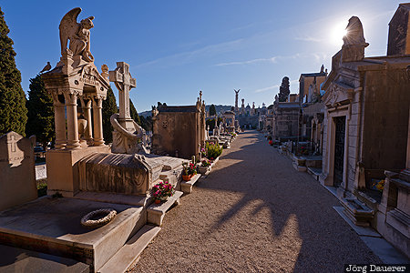 FRA, France, Nice, Nizza, Provence-Alpes-C&ocirc;te d'Azur, back-lit, burial site, Frankreich, Provence-Alpes-Cote d'Azur