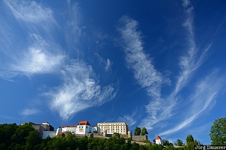 Veste Oberhaus, Bavaria, blue sky, castle, cloud, fortress, Germany, Passau, Deutschland, Bayern