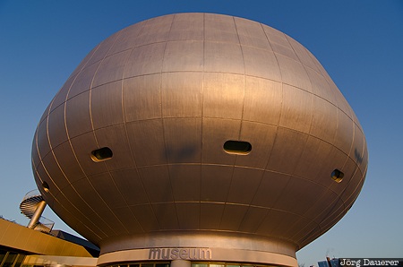automobile, automobile museum, Bavaria, BMW, BMW Museum, evening light, museum, Germany, Munich, Deutschland, Bayern, M&uuml;nchen, Muenchen