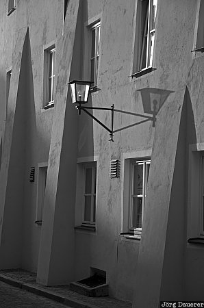 Back-lit Alley in Landshut alley, back-lit, Bavaria, Bayern, Germany, Landshut, Lower Bavaria, Deutschland