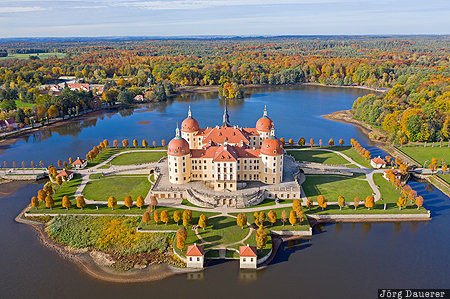 autumn, DEU, Germany, island, lake, Moritzburg, Moritzburg Castle, Saxony, Deutschland, Sachsen