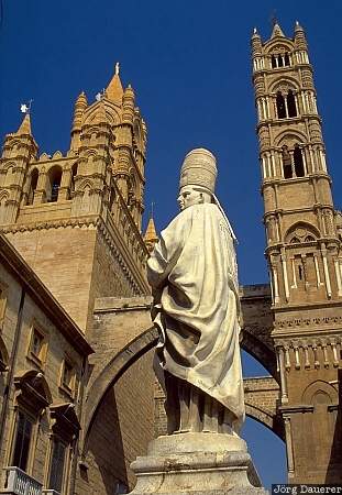 palermo, dome, statue, Sicily, Italy, Mediterranean, Sizilien, Italien, Italia, Sicilia