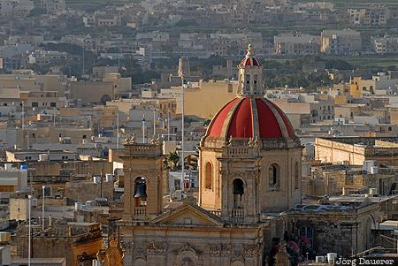 Malta, Victoria, Gozo, MLT, Basilica San Gorg, church, cupola