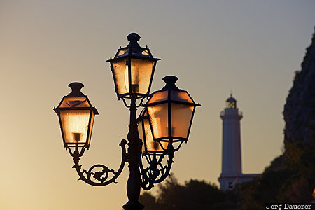 Cefal&ugrave;, ITA, Italy, back-lit, Capo Cefal&ugrave; Lighthouse, lighthouse, morning light, Sicily, Italien, Italia, Sizilien, Sicilia