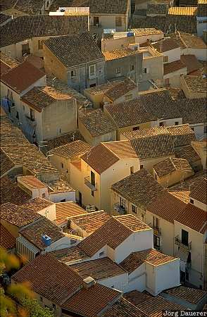 Cefal&ugrave;, houses, roofs, rocco de Cefal&ugrave;, Sicily, Italy, Mediterranean, Italien, Italia, Sizilien, Sicilia