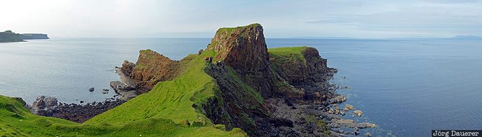 beach, Brothers Point, coast, evening light, green, Irish sea, Isle of Skye, United Kingdom, Scotland, Gro&szlig;britannien, Vereinigtes K&ouml;nigreich, Schottland, Grossbritannien, Vereinigtes Koenigreich