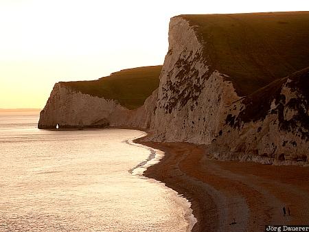 Dorset, cliffs, sunset, evening, Lulworth, Lulworth Cove, Durdle Door, United Kingdom, Gro&szlig;britannien, Vereinigtes K&ouml;nigreich, Grossbritannien, Vereinigtes Koenigreich