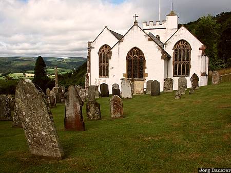 church, grave, graveyard, Selworthy, clouds, somerset, england, United Kingdom, Gro&szlig;britannien, Vereinigtes K&ouml;nigreich, Grossbritannien, Vereinigtes Koenigreich