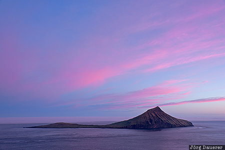 Faroe Islands, FRO, Sy&Atilde;&deg;radalur, Sydradalur, Streymoy, evening light, Koltur, Steymoy, F&auml;r&ouml;er-Inseln, Faeroeer-Inseln