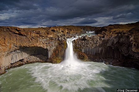 Aldeyjarfoss Iceland, ISL, Lundarbrekka, Norðurland Eystra, Aldeyjarfoss, basalt, basin, Nordurland Eystra