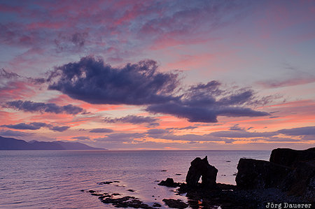 H&uacute;sav&iacute;k, Iceland, ISL, Bakkah&ouml;f&eth;i, beach, coast, evening light, Nor&eth;urland eystra, Nordurland eystra, H&uacute;savik