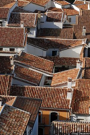Spain, Andalusia, Grazalema, pueblo Blanco, roofs, Sierra de Grazalema, white, Spanien, Espana, Andalucia, Andalusien