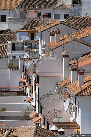 Spain, Andalusia, Ronda, chimney, Los Arenosos, pattern, roof, Spanien, Espana, Andalucia, Andalusien