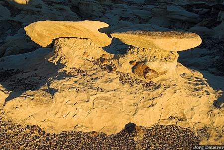 USA, New Mexico, Bisti Wilderness, hoodoos, morning light, clouds, sky, United States, Vereinigte Staten, Neu Mexiko, NM