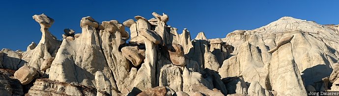 USA, New Mexico, Bisti Wilderness, hoodoo, panorama, United States, Vereinigte Staten