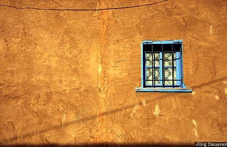 Window Santa Fe, Adobe, window, New Mexico, blue, United States, wall