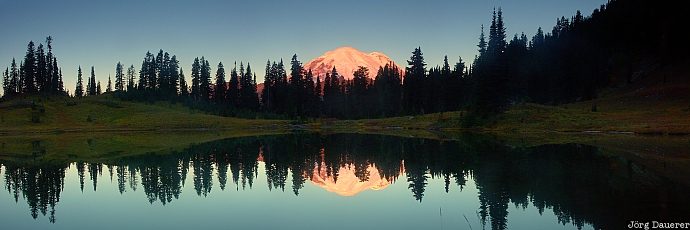 Mount Rainier, Mount Rainier National Park, Tipsoo Lake, reflexion, Washington, cascade range, USA, United States, Vereinigte Staten
