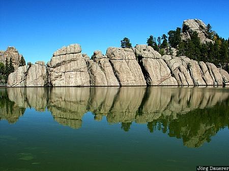 Sylvan Lake reflexions, South Dakota, United States, Sylvan Lake, Custer State Park, reflexions, mirror