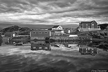 CAN, Canada, atlantic Ocean, Durell, evening light, fishing shack, Newfoundland and Labrador, Kanada