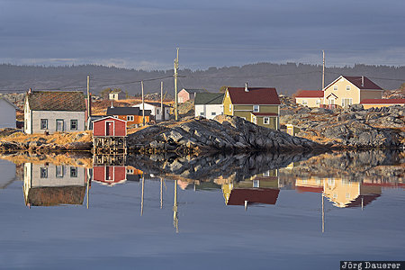 Tilting Reflexions CAN, Canada, Newfoundland, atlantic ocean, clouds, fishing shack, Fogo Island, Tilting, Kanada