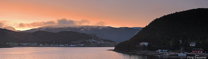 CAN, Canada, morning light, mountains, Neddy Harbour, Newfoundland and Labrador, Norris Point, Kanada