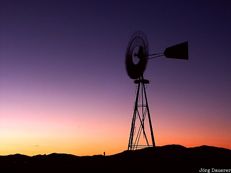 Nevada, United States, pin wheel, windmill, wind mill, sunset, evening, USA, Vereinigte Staten, NV
