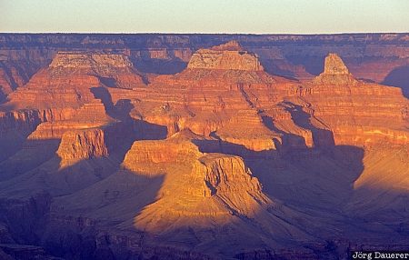 Grand Canyon Arizona, Grand Canyon, United States, evening light, rocks, sandstone, south rim, USA, Vereinigte Staten, AZ