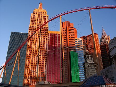 New York-New York Casino, morning, hotel, Las Vegas, Nevada, United States, NY, USA, Vereinigte Staten, NV