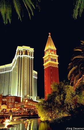 Las Vegas, hotel, casino, Venetian, Night, Nevada, United States, USA, Vereinigte Staten, NV